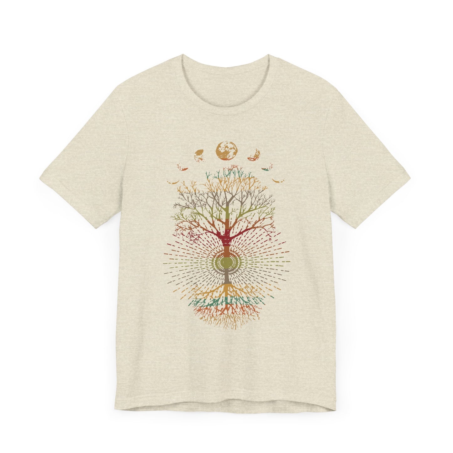 Phases of the Moon Retro 60's 70's Vibe Tree of Life T-Shirt