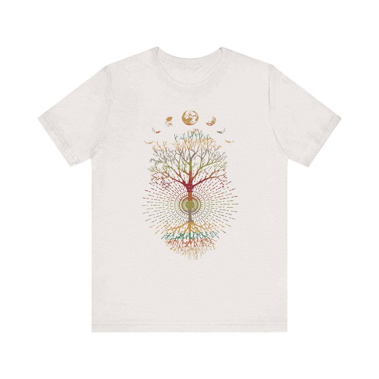 Phases of the Moon Retro 60's 70's Vibe Tree of Life T-Shirt