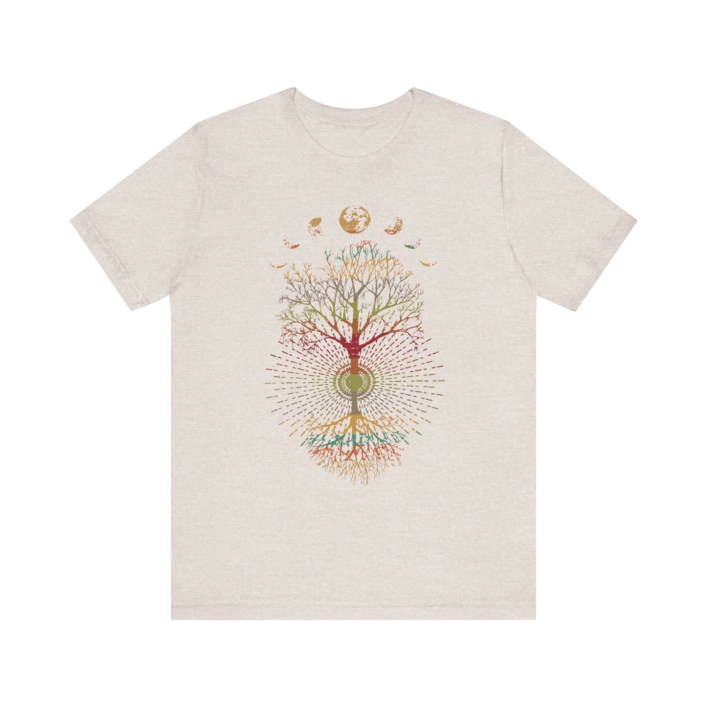 Phases of the Moon Retro 60's 70's Vibe Tree of Life T-Shirt