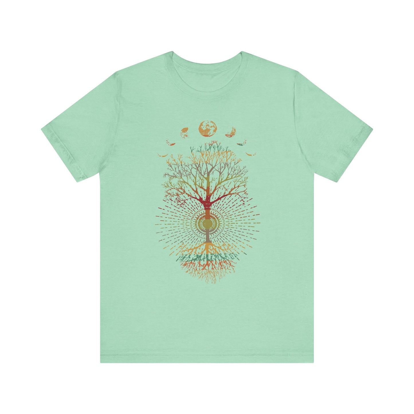 Phases of the Moon Retro 60's 70's Vibe Tree of Life T-Shirt