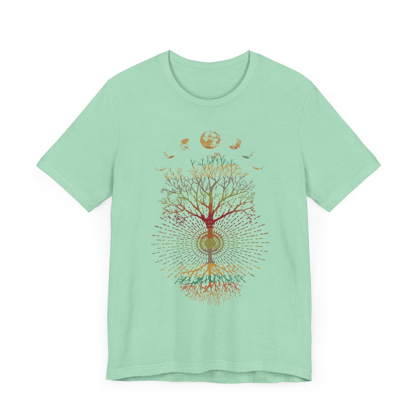 Phases of the Moon Retro 60's 70's Vibe Tree of Life T-Shirt