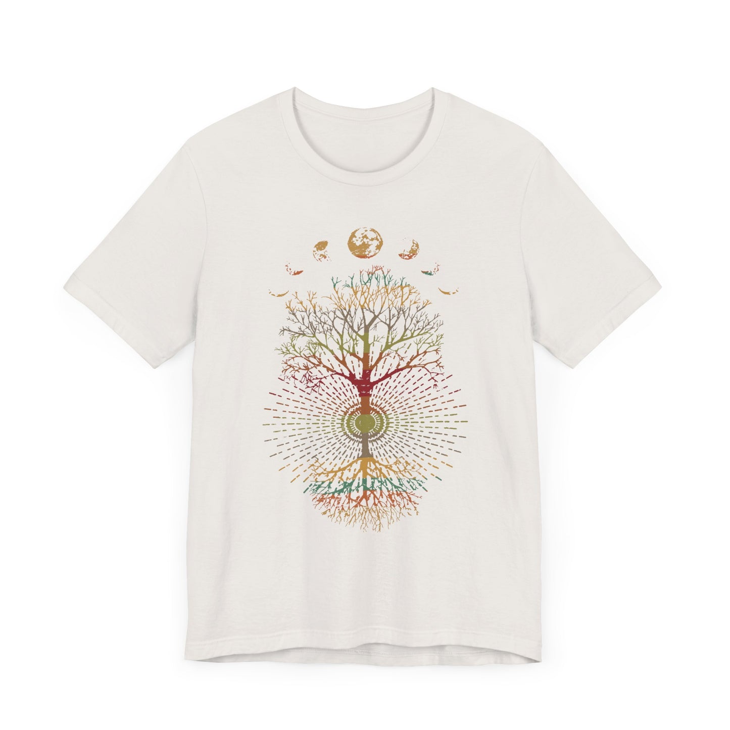 Phases of the Moon Retro 60's 70's Vibe Tree of Life T-Shirt