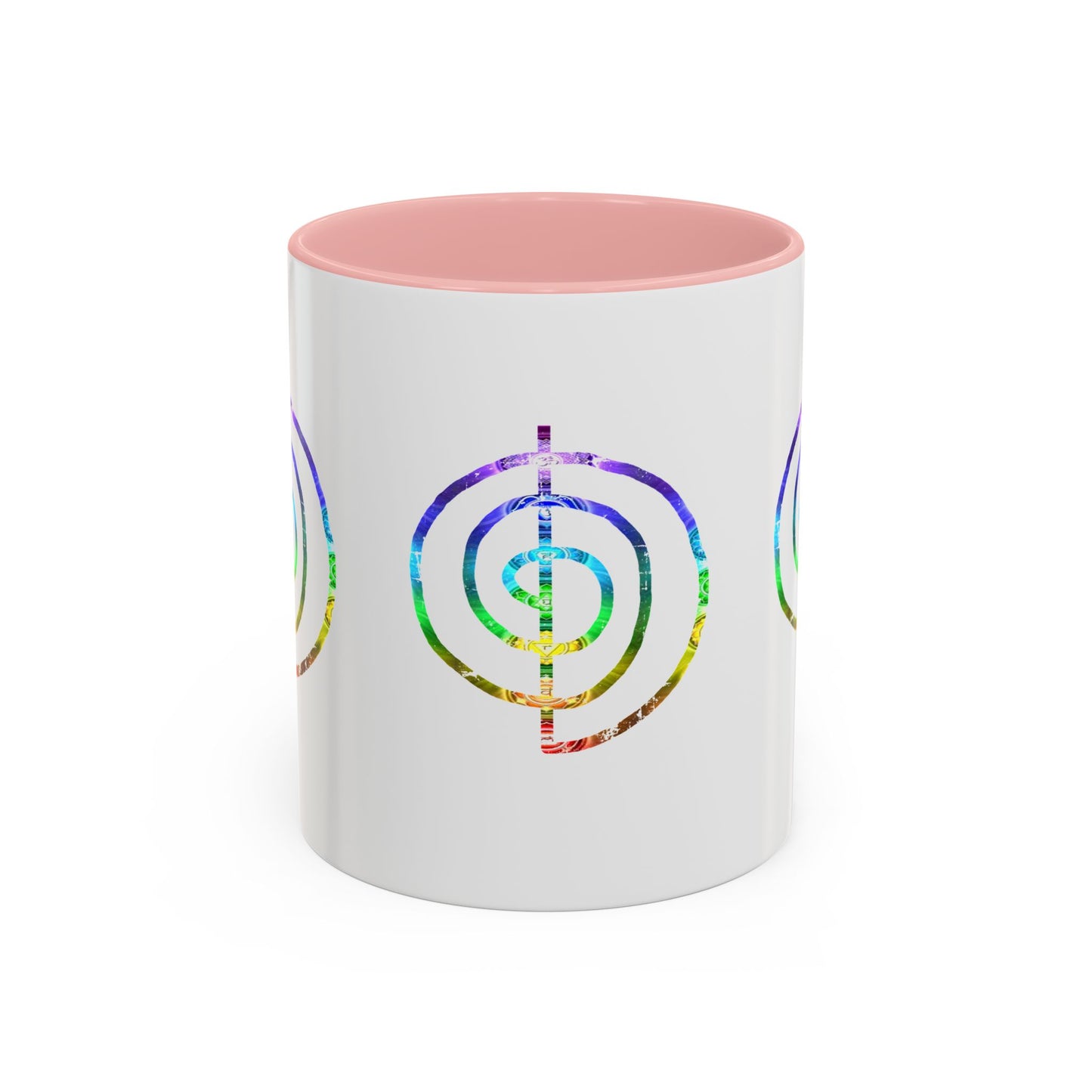 Coffee Mug - Choku Rei Reiki Power Symbol Chakra Colors 11oz