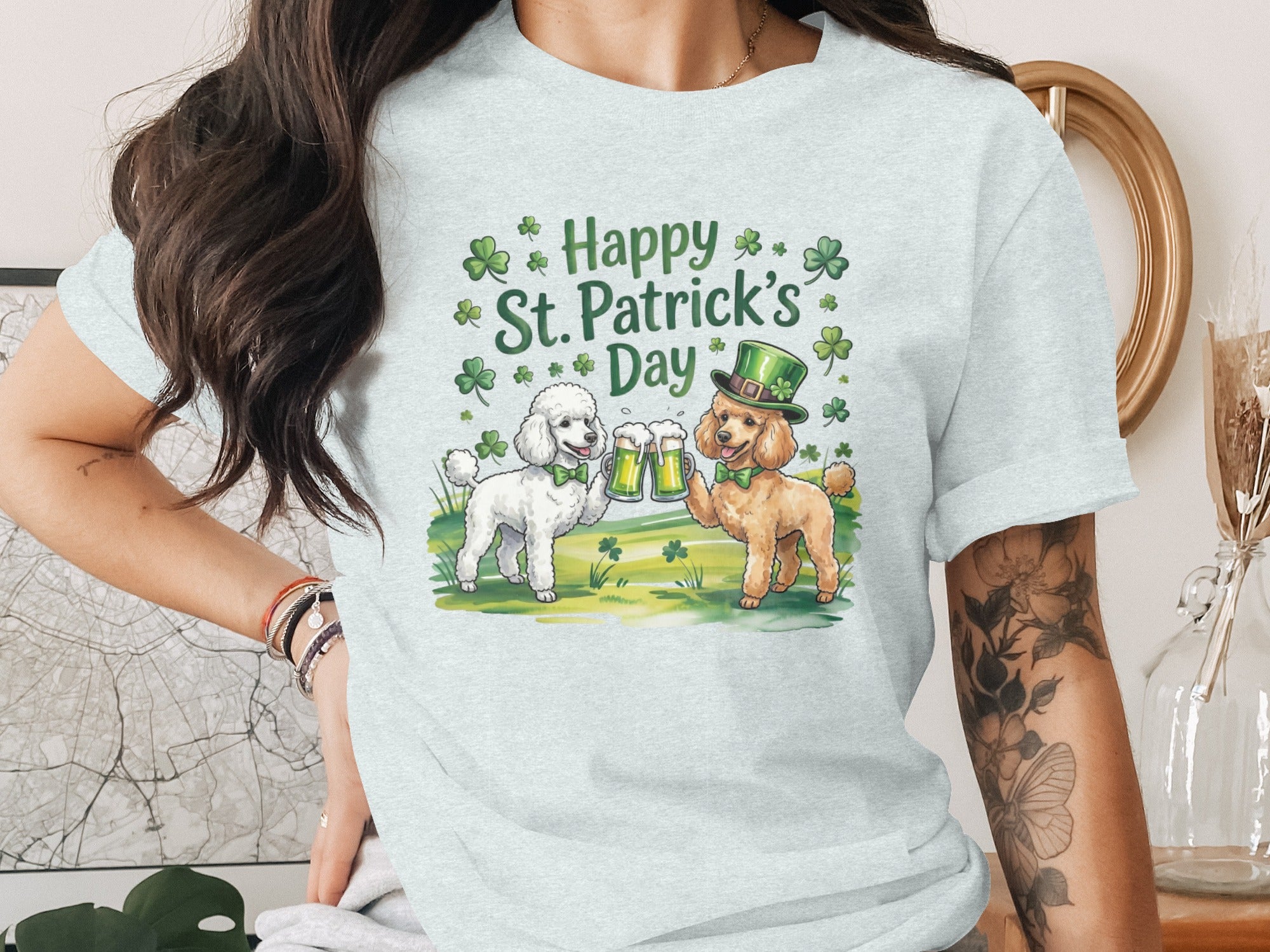 Happy St. Patrick's Day Dogs Graphic T-Shirt Product
