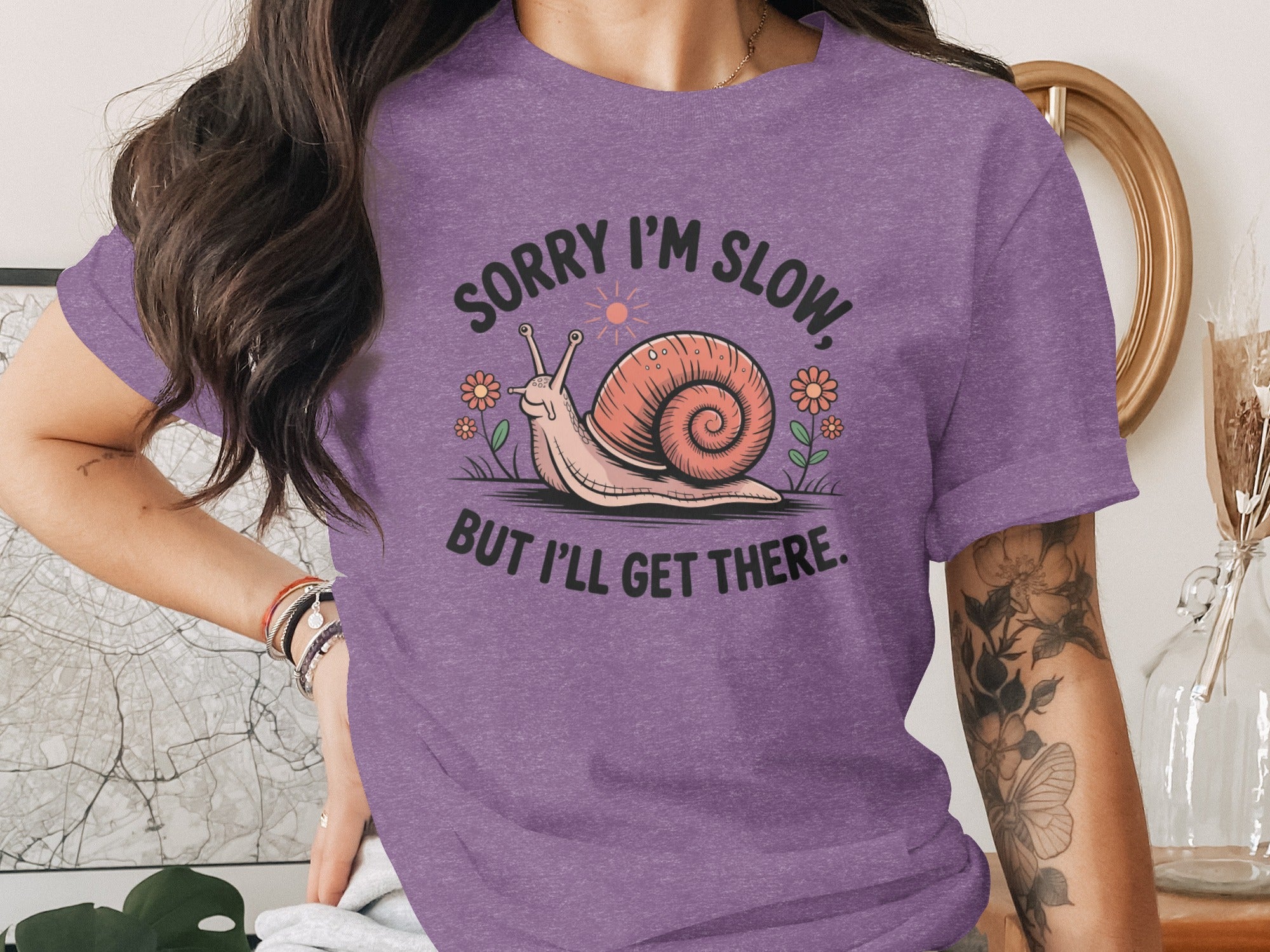 Sorry I'm Slow But I'll Get There Snail Graphic Shirt