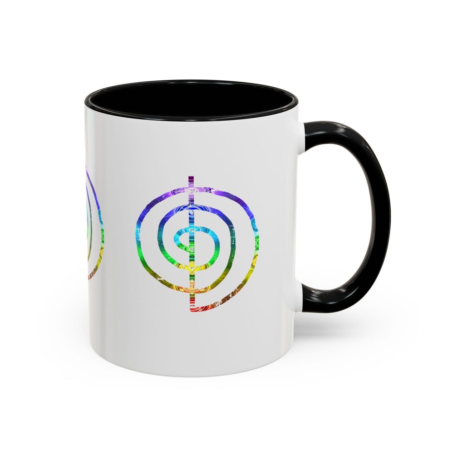 Coffee Mug - Choku Rei Reiki Power Symbol Chakra Colors 11oz