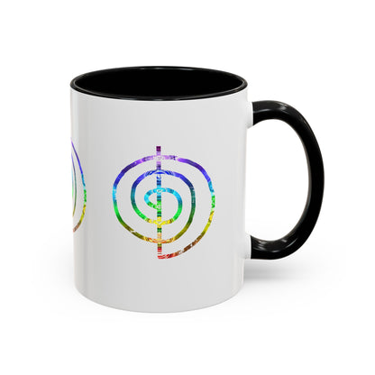 Coffee Mug - Choku Rei Reiki Power Symbol Chakra Colors 11oz