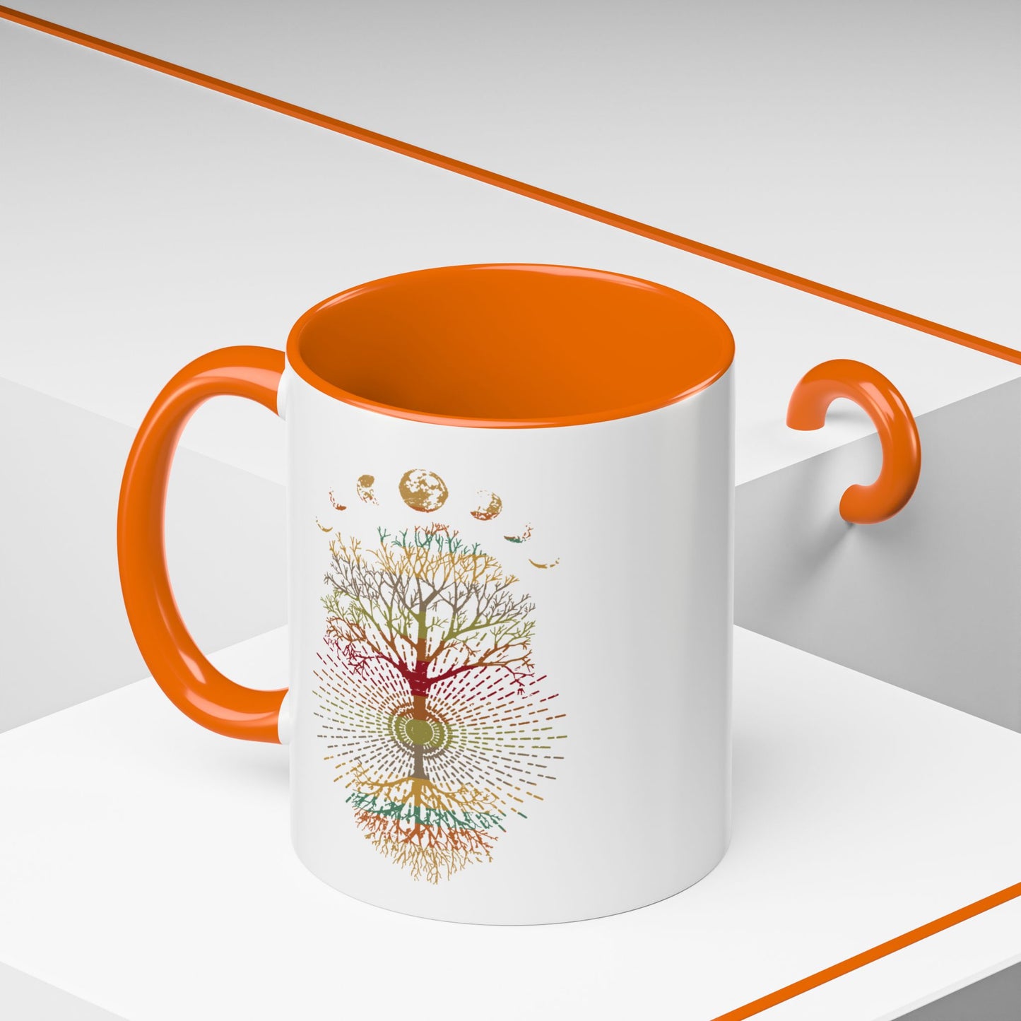 Coffee Mug Retro Tree of Life Phases of the Moon Mug