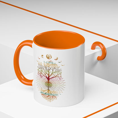 Coffee Mug Retro Tree of Life Phases of the Moon Mug