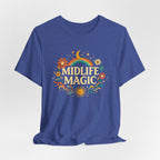 Midlife Magic Hippie Vibe T-Shirt — Retro Boho Tee for Women Celebrating Midlife - WrinkledHippie