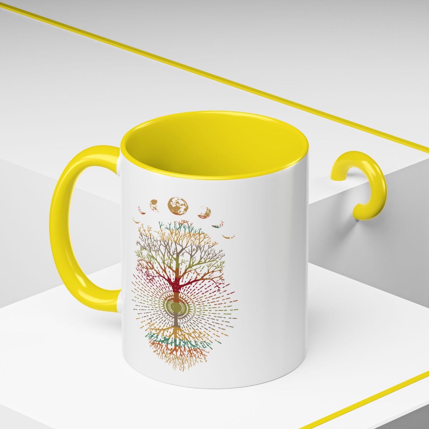Coffee Mug Retro Tree of Life Phases of the Moon Mug