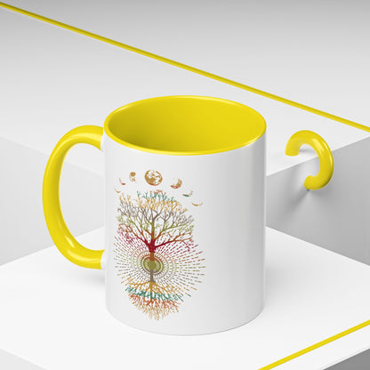 Coffee Mug Retro Tree of Life Phases of the Moon Mug