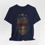 Phases of the Moon Retro 60's 70's Vibe Tree of Life T-Shirt