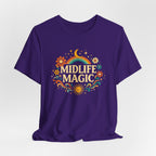 Midlife Magic Hippie Vibe T-Shirt — Retro Boho Tee for Women Celebrating Midlife - WrinkledHippie