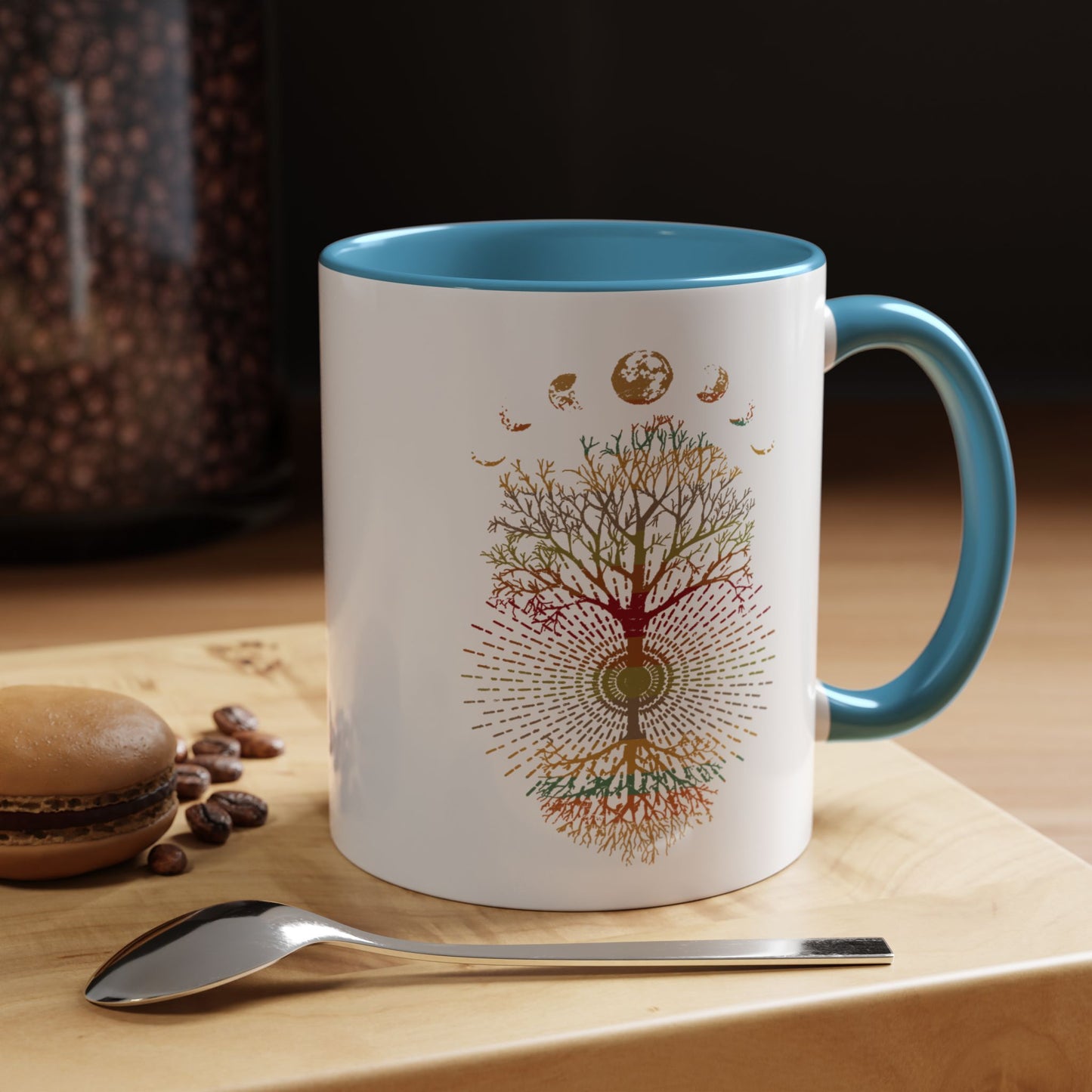 Coffee Mug Retro Tree of Life Phases of the Moon Mug