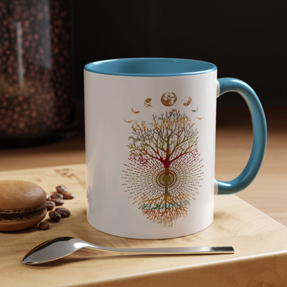 Coffee Mug Retro Tree of Life Phases of the Moon Mug
