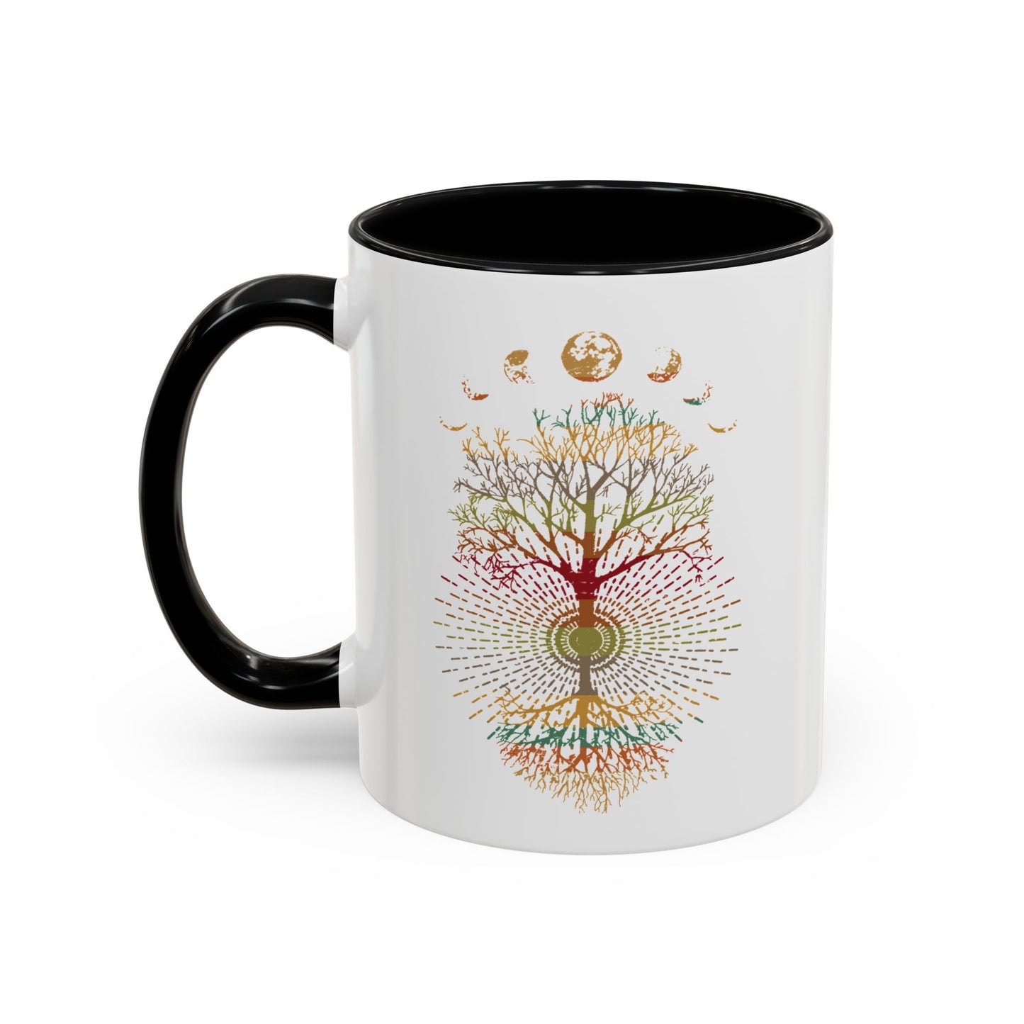 Coffee Mug Retro Tree of Life Phases of the Moon Mug