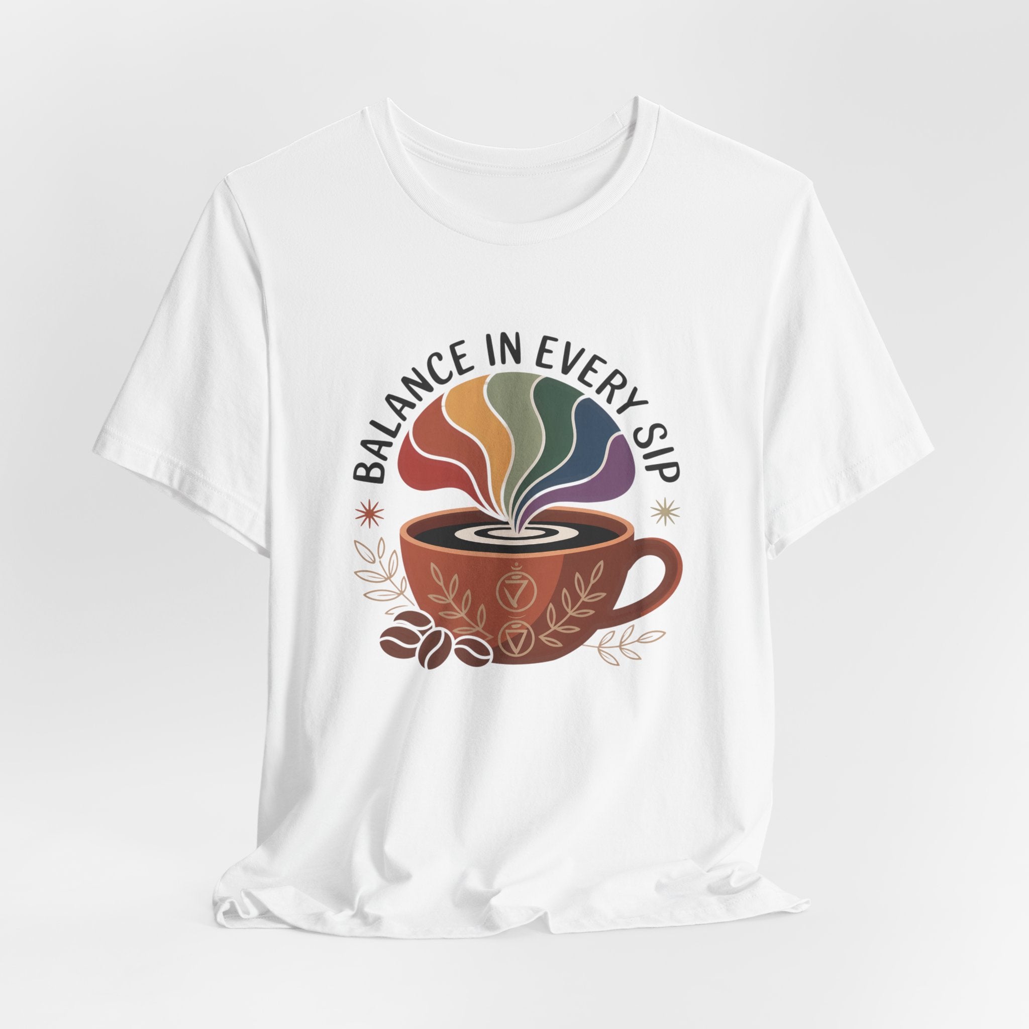 Balance In Every Sip Coffee Illustration Graphic T-Shirt