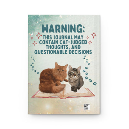 Hardcover Journal — "Private Thoughts That Only My Cats Know" Cute Cat Notebook (Warning: Cat‑Judged Thoughts)