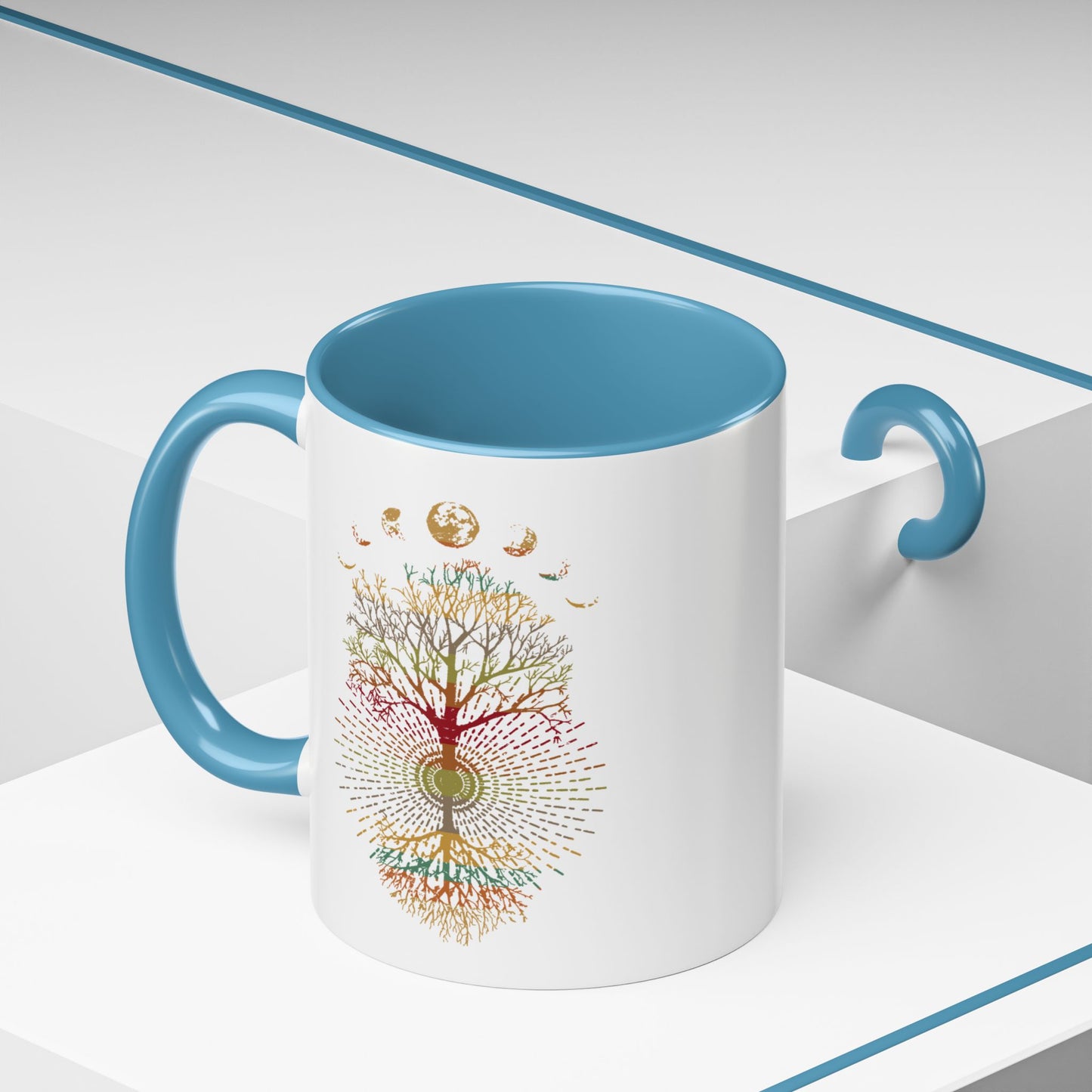 Coffee Mug Retro Tree of Life Phases of the Moon Mug