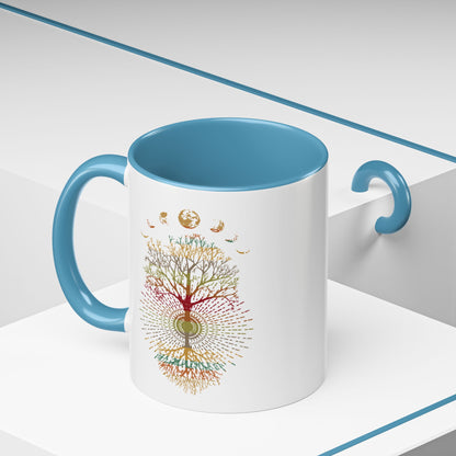 Coffee Mug Retro Tree of Life Phases of the Moon Mug