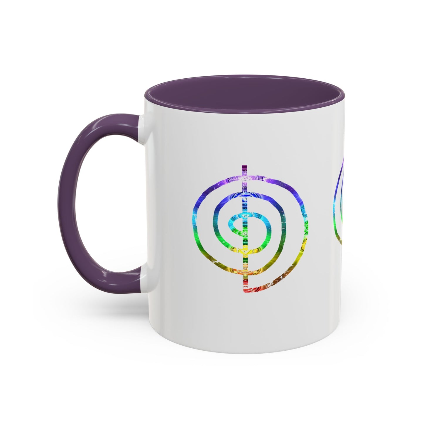Coffee Mug - Choku Rei Reiki Power Symbol Chakra Colors 11oz