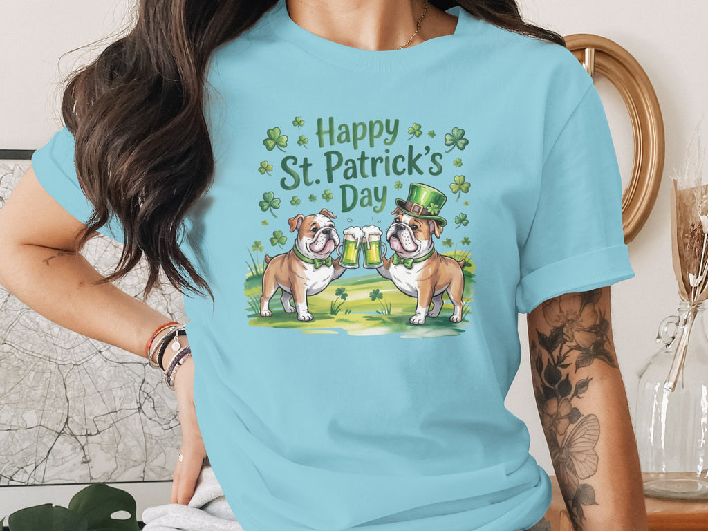 Happy St. Patrick's Day Bulldog Graphic Tee