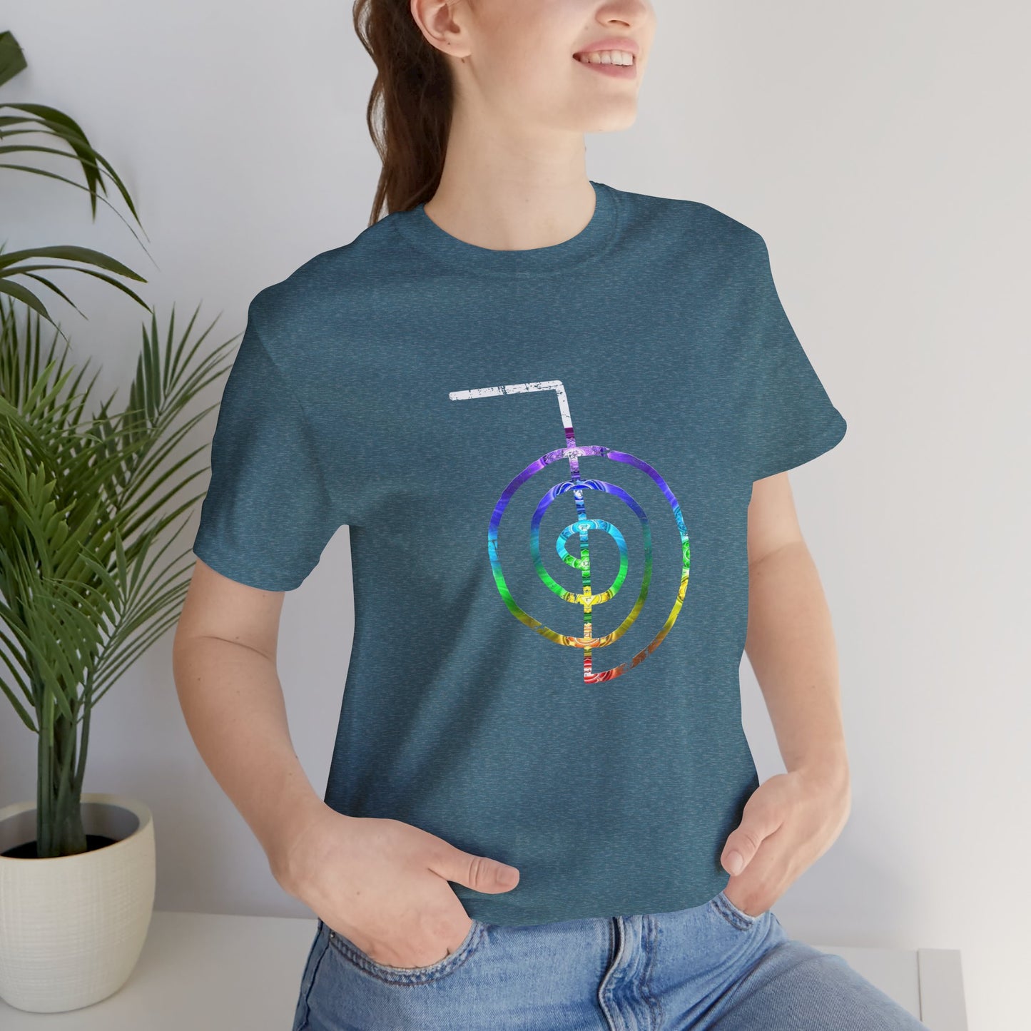 Choku Rei Reiki Power Symbol Chakra Colors T-Shirt