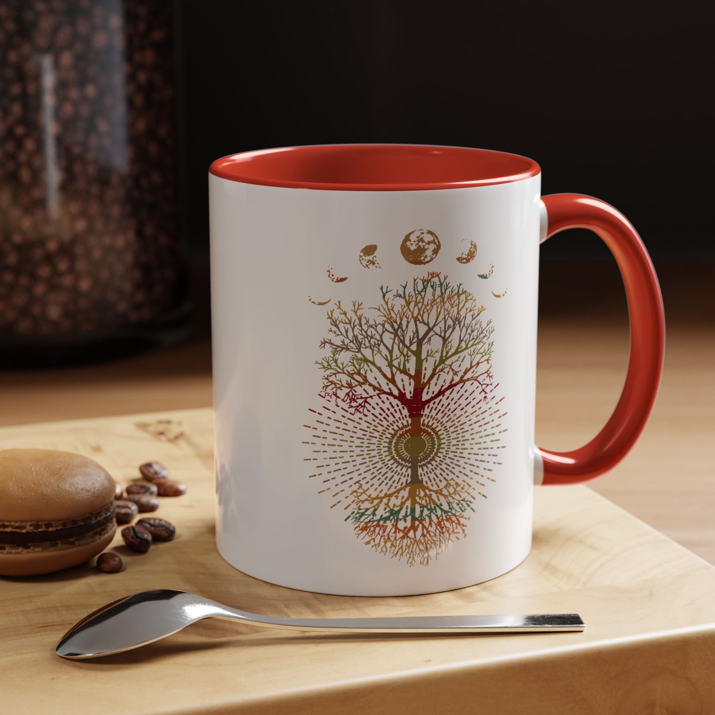 Coffee Mug Retro Tree of Life Phases of the Moon Mug