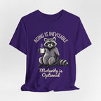 Midlife Is Optional Funny Raccoon Drinking Coffee T-Shirt - WrinkledHippie