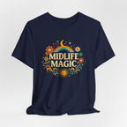 Midlife Magic Hippie Vibe T-Shirt — Retro Boho Tee for Women Celebrating Midlife - WrinkledHippie