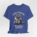 Midlife Is Optional Funny Raccoon Drinking Coffee T-Shirt - WrinkledHippie