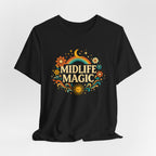 Midlife Magic Hippie Vibe T-Shirt — Retro Boho Tee for Women Celebrating Midlife - WrinkledHippie