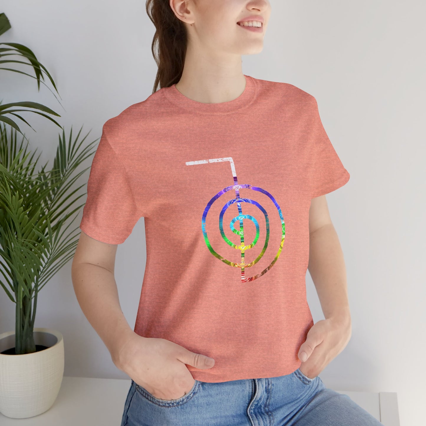 Choku Rei Reiki Power Symbol Chakra Colors T-Shirt