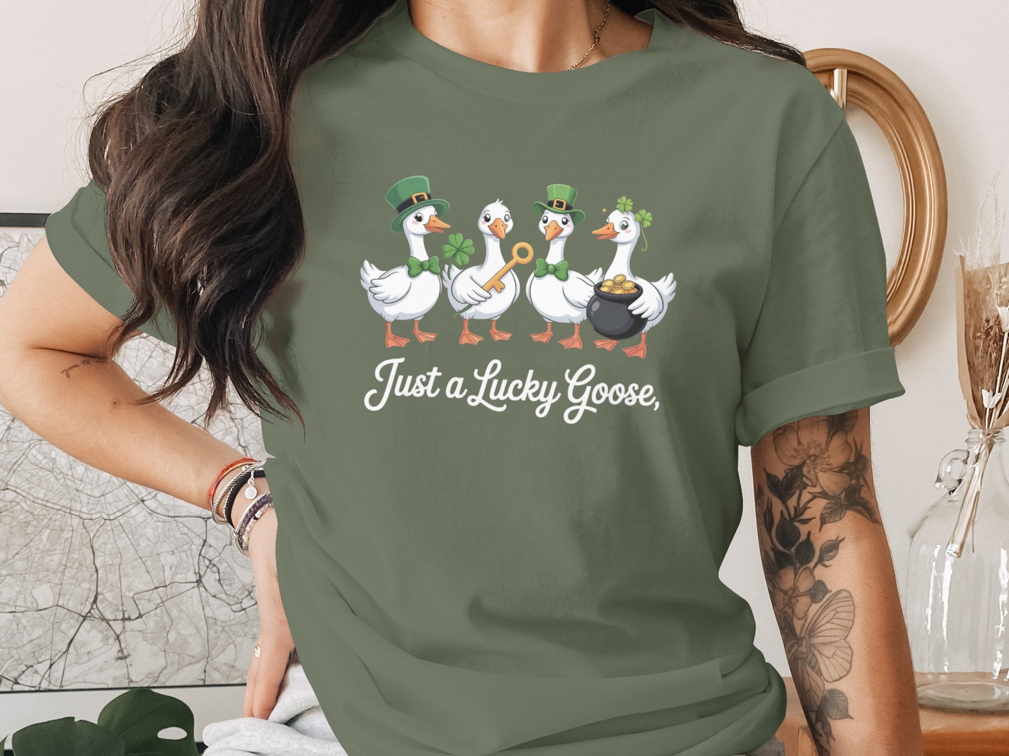 Just a Lucky Goose St. Patrick's Day T-Shirt