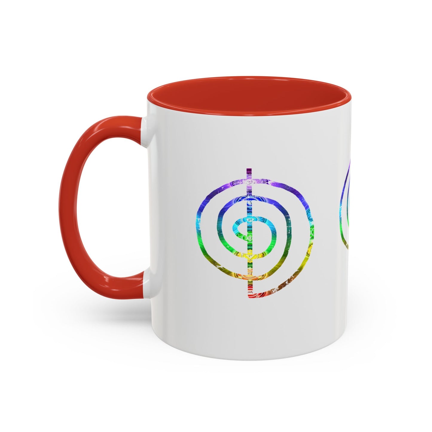 Coffee Mug - Choku Rei Reiki Power Symbol Chakra Colors 11oz