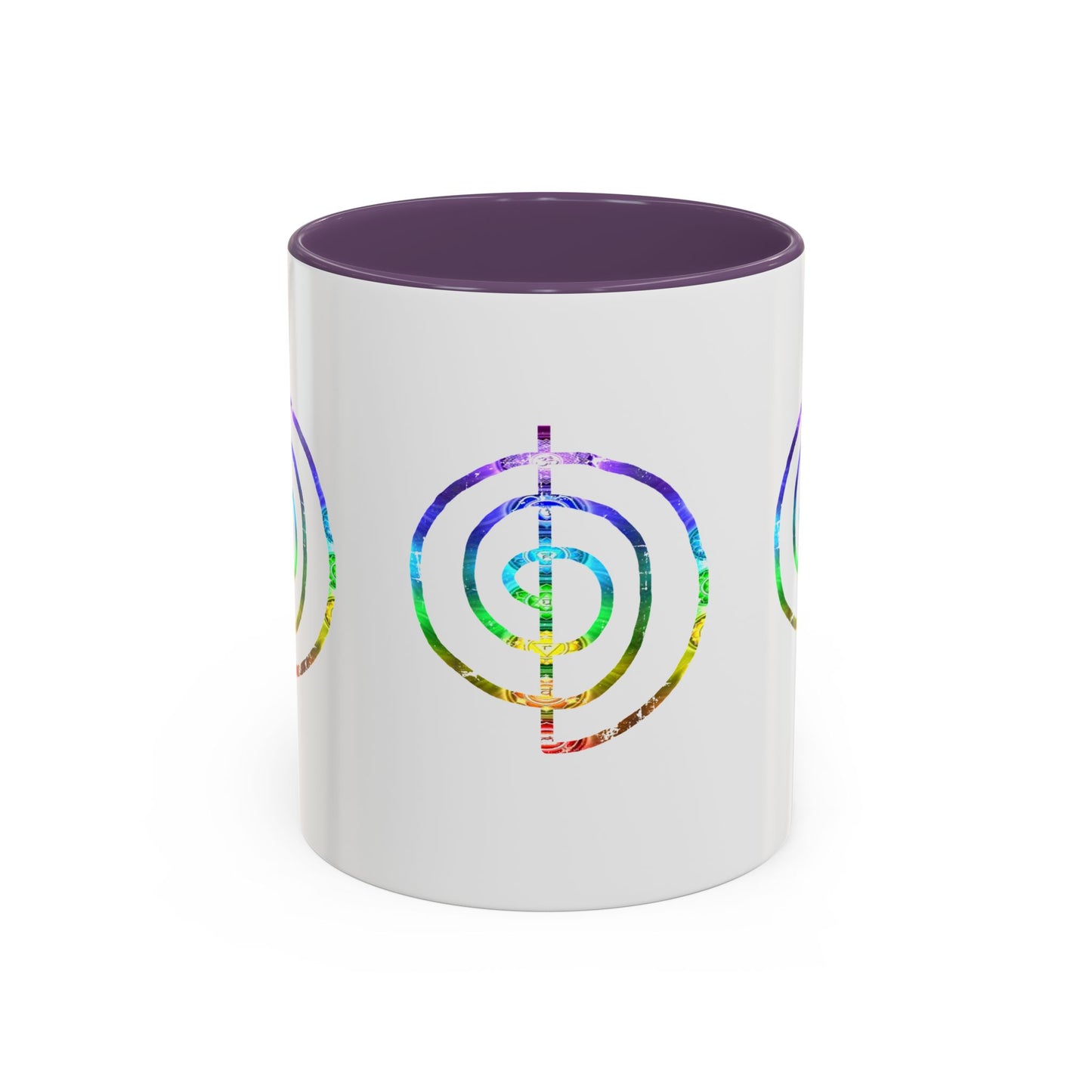 Coffee Mug - Choku Rei Reiki Power Symbol Chakra Colors 11oz