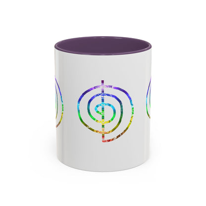 Coffee Mug - Choku Rei Reiki Power Symbol Chakra Colors 11oz