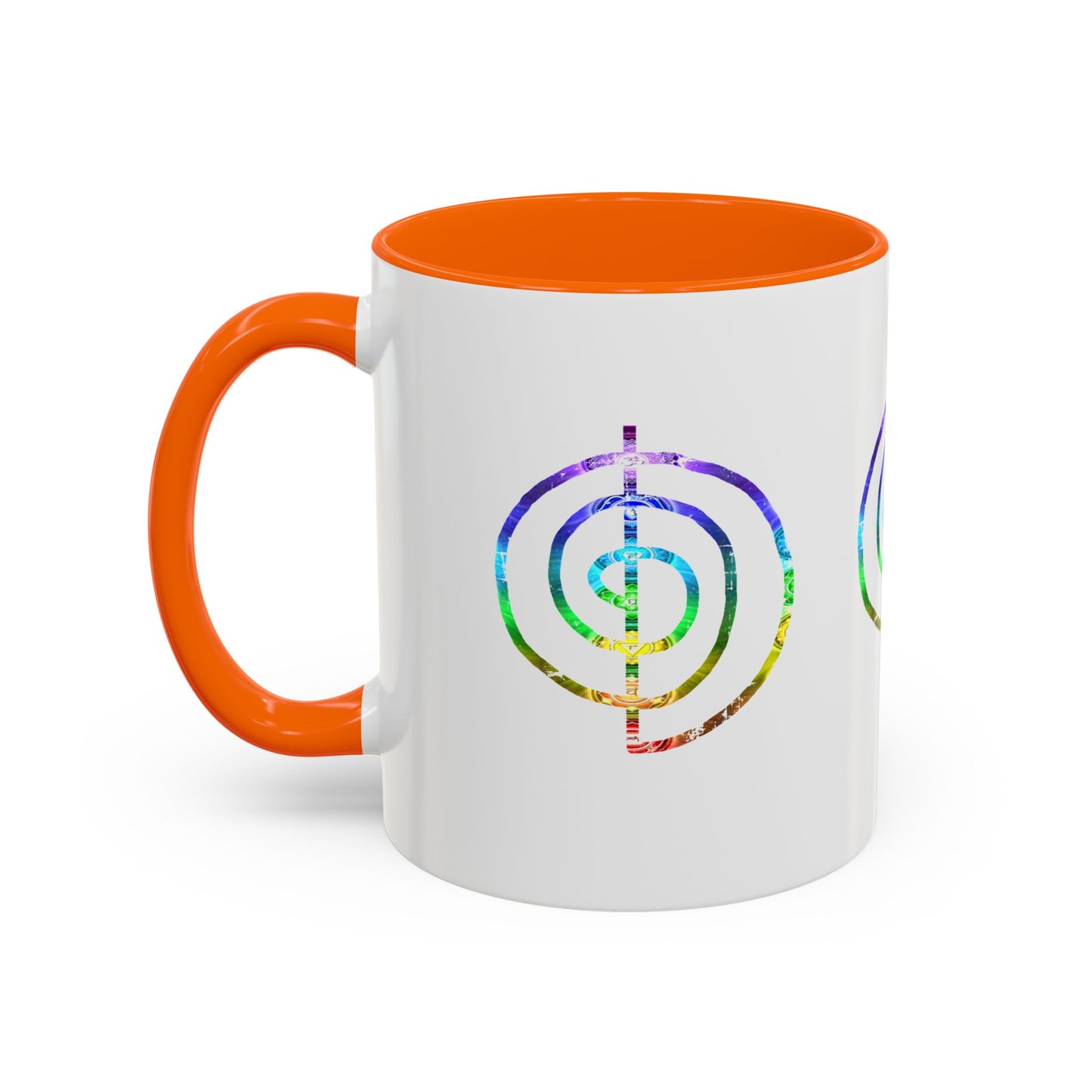 Coffee Mug - Choku Rei Reiki Power Symbol Chakra Colors 11oz
