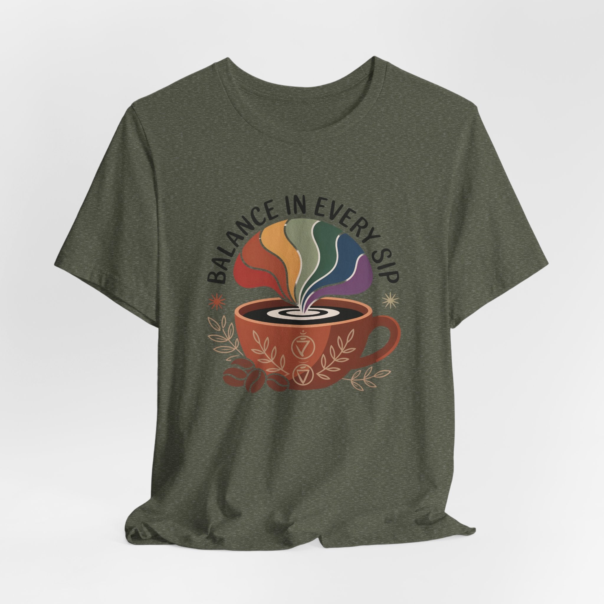 Balance In Every Sip Coffee Illustration Graphic T-Shirt
