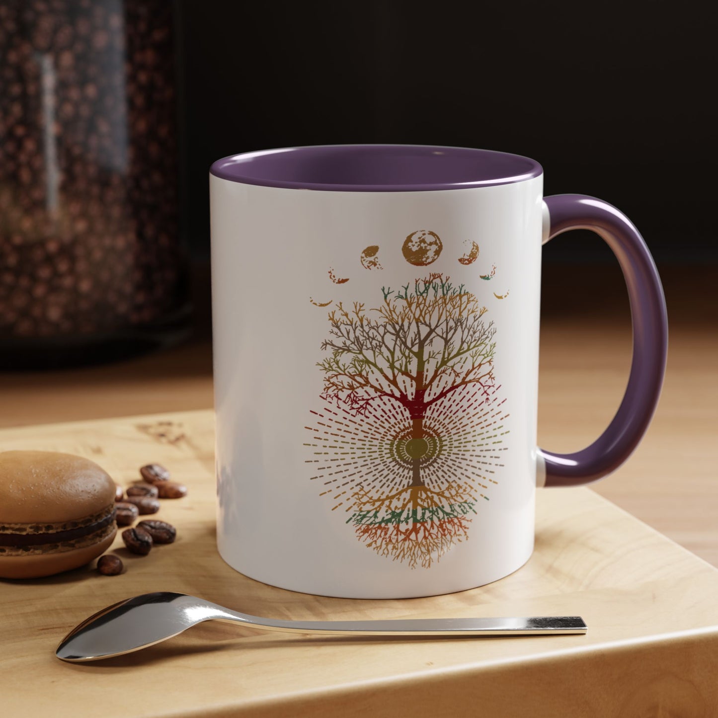 Coffee Mug Retro Tree of Life Phases of the Moon Mug