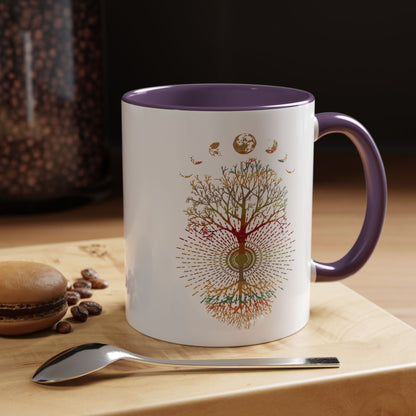 Coffee Mug Retro Tree of Life Phases of the Moon Mug