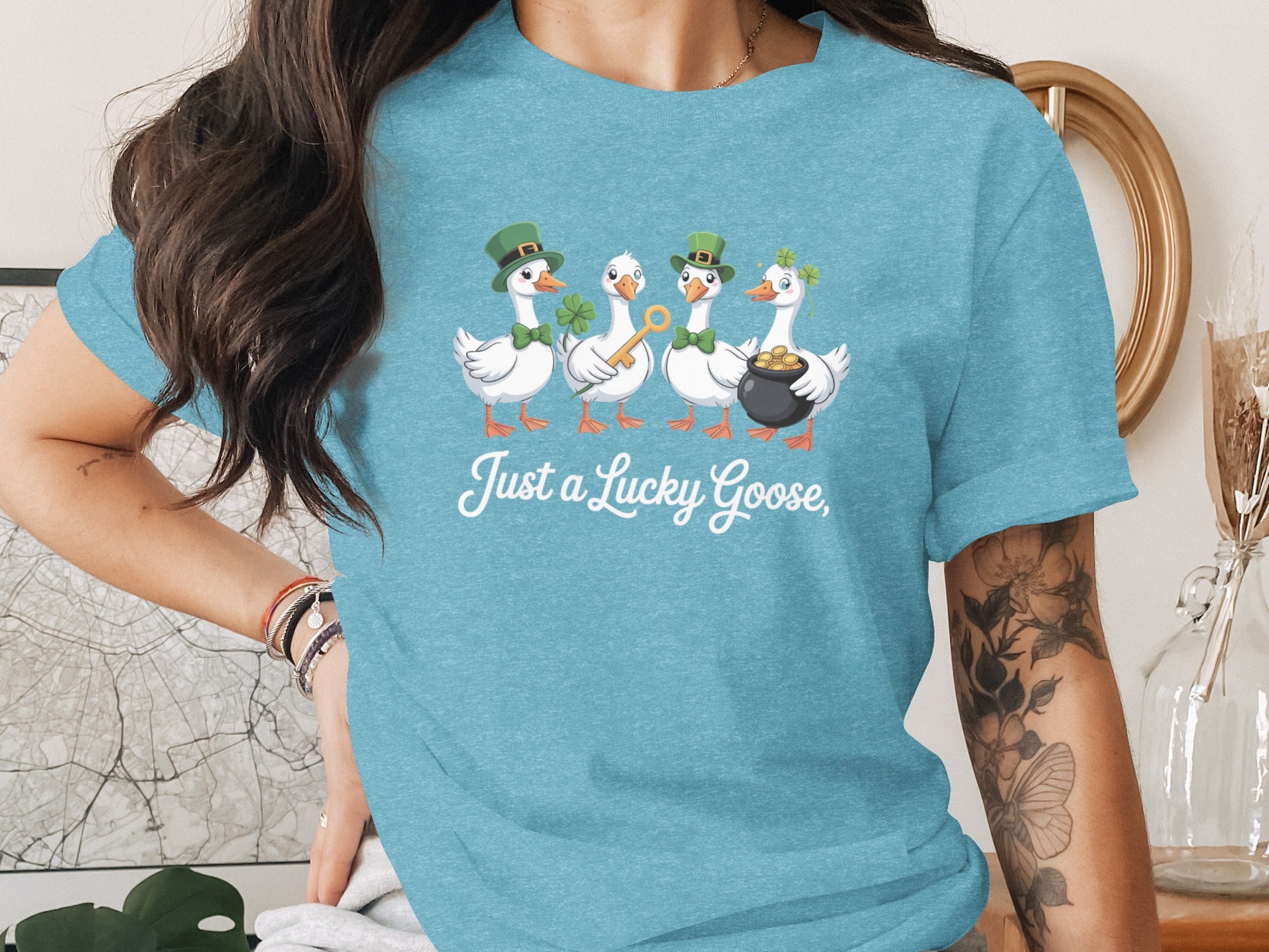 Just a Lucky Goose Graphic Women's T-Shirt