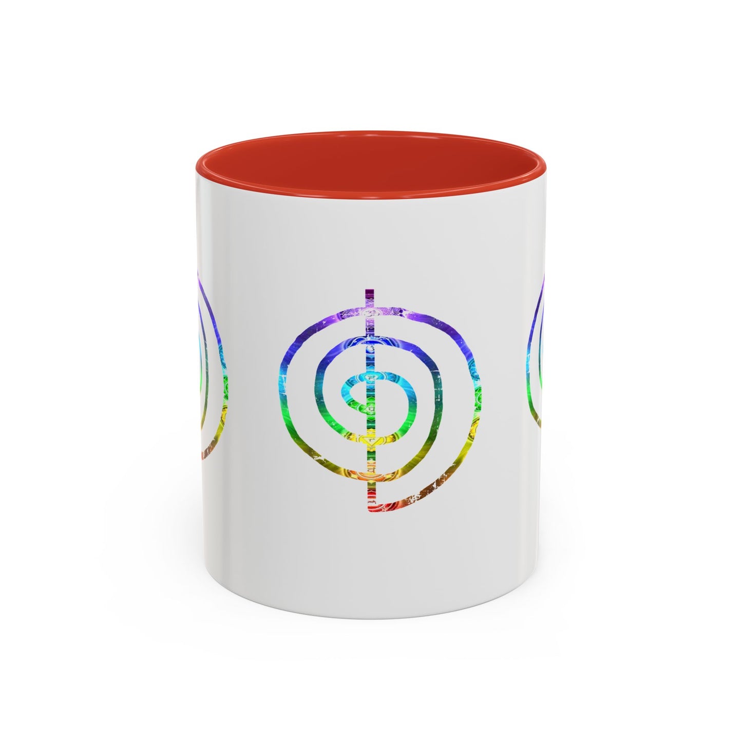 Coffee Mug - Choku Rei Reiki Power Symbol Chakra Colors 11oz