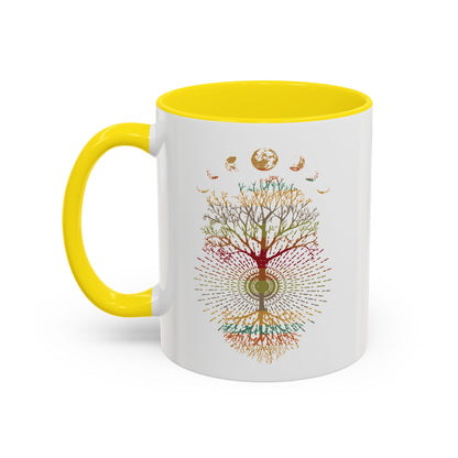 Coffee Mug Retro Tree of Life Phases of the Moon Mug