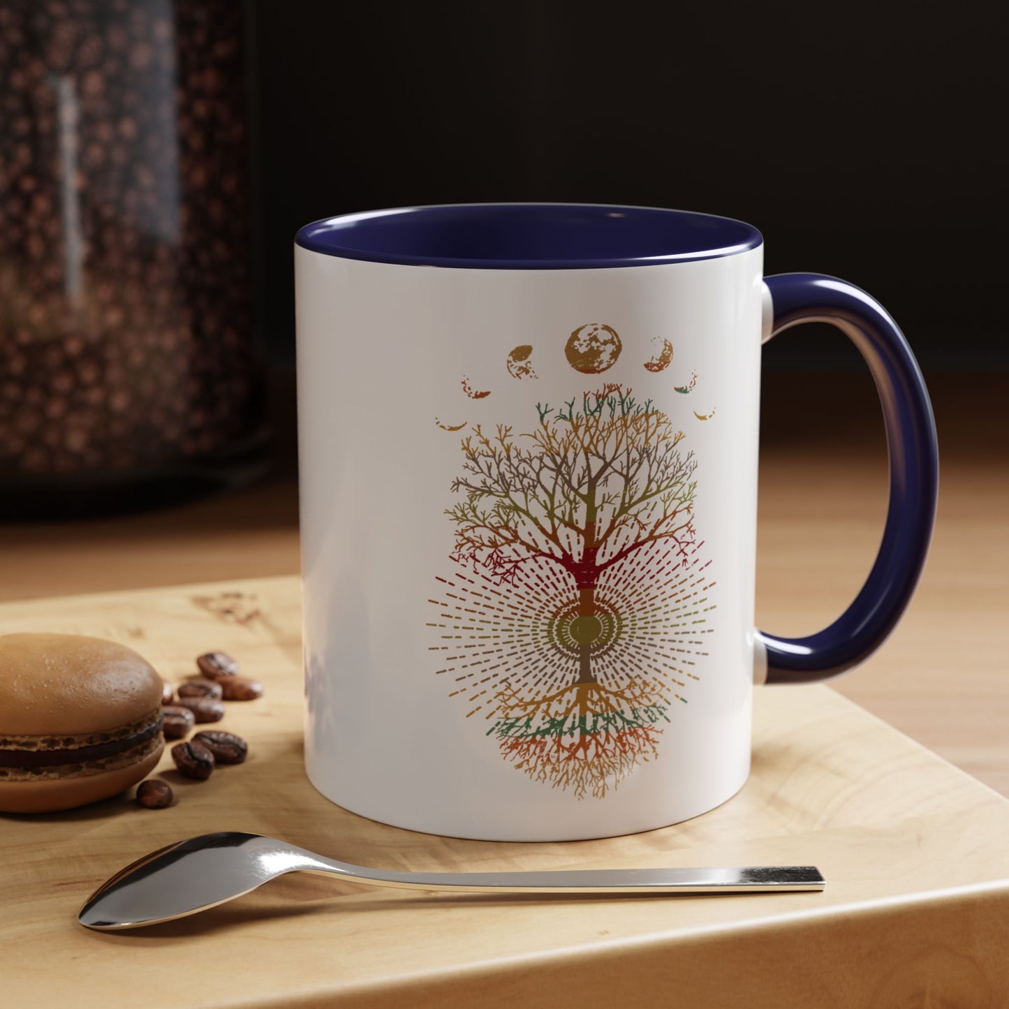 Coffee Mug Retro Tree of Life Phases of the Moon Mug