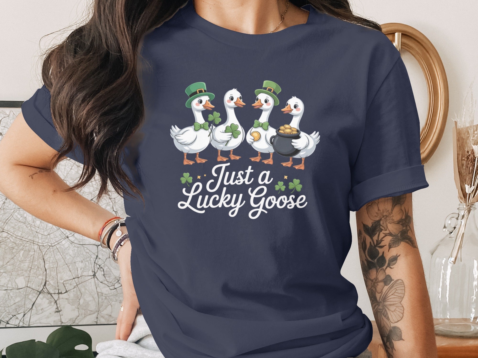 Just a Lucky Goose St. Patrick's Day Shirt Gift