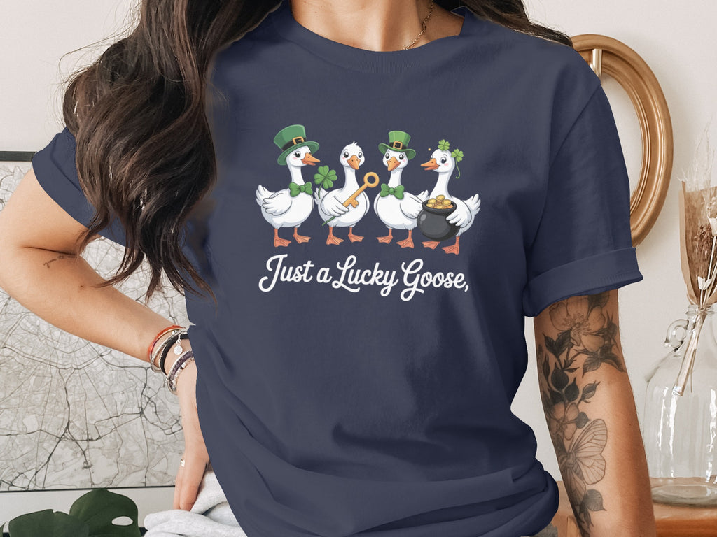 Just a Lucky Goose Graphic T-Shirt St. Patrick's Day