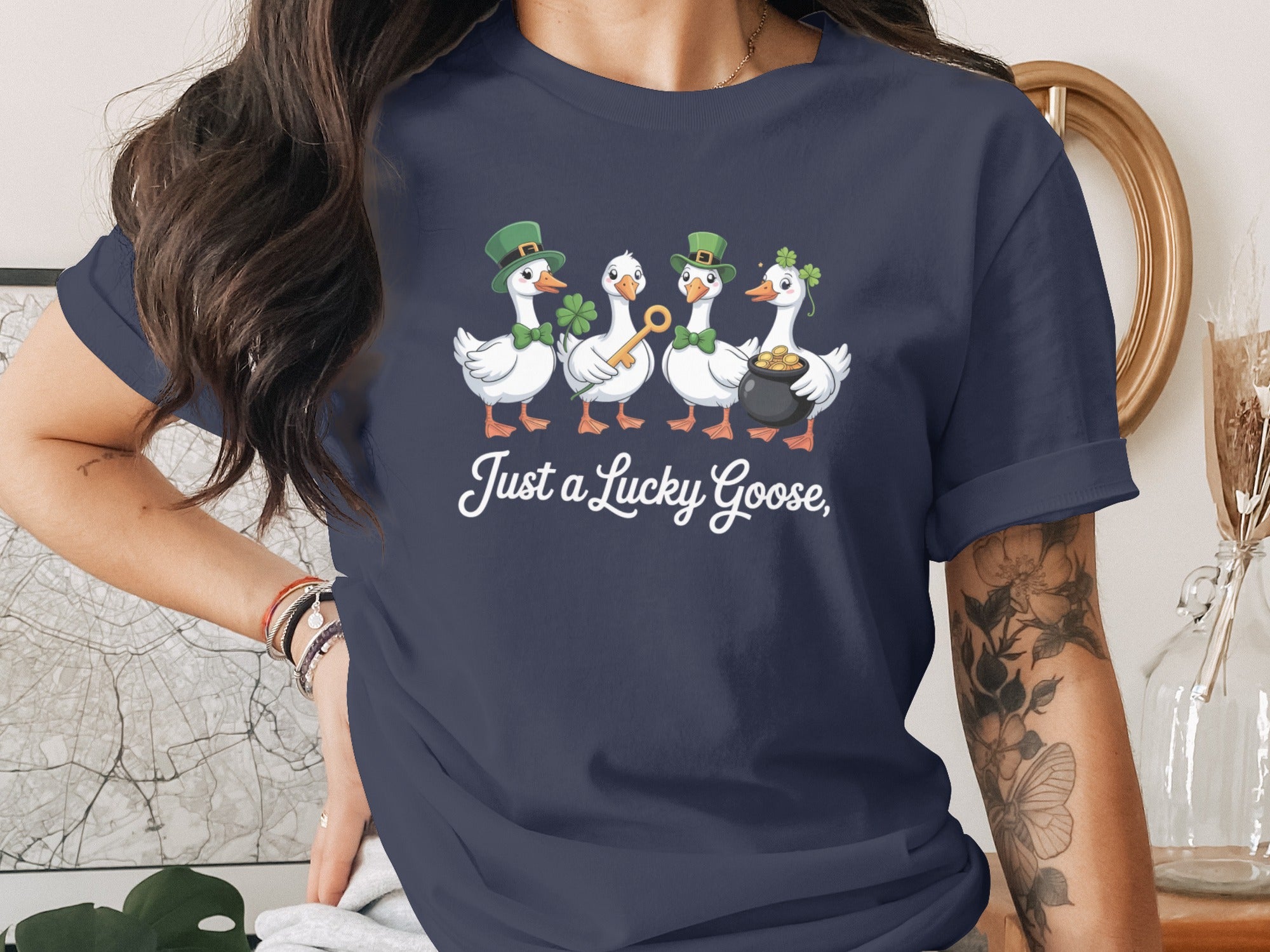 Just a Lucky Goose Graphic T-Shirt St. Patrick's Day