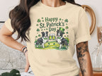 Happy St Patrick's Day Dog and Beer Pint Graphic Tee